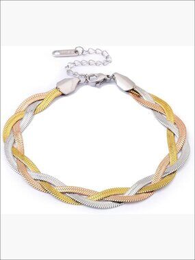Gold Plated Bracelet Waterproof Non Tarnish Trendy Jewelry Gift